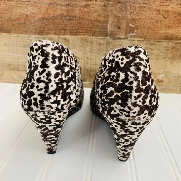 Anthropologie Pied Juste Calf Hair Wedged Booties - Picture 5 of 8